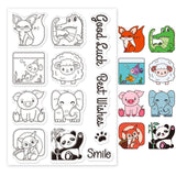 Craspire Animals, Blocks, Cute, Cartoon Clear Silicone Stamp Seal for Card Making Decoration and DIY Scrapbooking