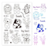 Craspire PVC Plastic Stamps, for DIY Scrapbooking, Photo Album Decorative, Cards Making, Stamp Sheets, Animal Pattern, 16x11x0.3cm