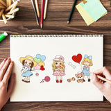 Craspire Animal, Girl, Friend, Cat, Dog, Rabbit Stamp Clear Silicone Stamp Seal for Card Making Decoration and DIY Scrapbooking