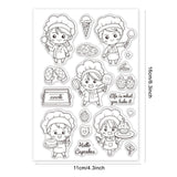 Craspire Cook, Ice Cream, Cookies, Cupcakes, Candy, Love Cookies, Baking Pan, Baking Mitts, Lollipops Clear Silicone Stamp Seal for Card Making Decoration and DIY Scrapbooking