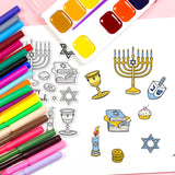 Craspire Hanukkah, Candles Clear Silicone Stamp Seal for Card Making Decoration and DIY Scrapbooking