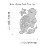 CRASPIRE Turtle, Starfish, Conch, Pattern Carbon Steel Cutting Dies Stencils, for DIY Scrapbooking/Photo Album, Decorative Embossing DIY Paper Card