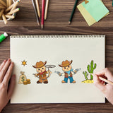 Craspire Animal, Cowboy, Cat, Cactus, Horse Clear Silicone Stamp Seal for Card Making Decoration and DIY Scrapbooking