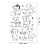 Craspire Cute Pig, Read, Sleep, Dance, Garden, Flower, Love Clear Silicone Stamp Seal for Card Making Decoration and DIY Scrapbooking