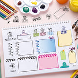 Craspire Stationery, Calendar Planner, Paper Clip, Tags Clear Silicone Stamp Seal for Card Making Decoration and DIY Scrapbooking