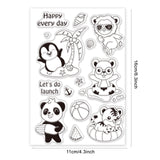 Craspire Lion, Penguin, Tiger, Bear, Panda, Coconut Tree, Conch, Shell, Starfish, Ball, Watermelon Clear Silicone Stamp Seal for Card Making Decoration and DIY Scrapbooking