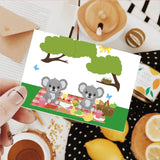 CRASPIRE Koala, Picnic, Cake, Fruit, Basket, Plate, Birdhouse, Twigs Carbon Steel Cutting Dies Stencils, for DIY Scrapbooking/Photo Album, Decorative Embossing DIY Paper Card