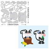 CRASPIRE Cute Skunk, Animal, Plant Carbon Steel Cutting Dies Stencils, for DIY Scrapbooking/Photo Album, Decorative Embossing DIY Paper Card