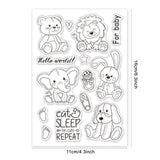 Craspire Clear Stamps Silicone Stamp Seal for Card Making Decoration and DIY Scrapbooking, Including Doll, Bear, Lion, Elephant, Rabbit, Dog, Baby