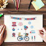 Craspire Independence Day, Celebrate, Fireworks, Badge, Banner Clear Stamps Silicone Stamp Seal for Card Making Decoration and DIY Scrapbooking