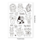 Craspire PVC Plastic Stamps, for DIY Scrapbooking, Photo Album Decorative, Cards Making, Stamp Sheets, Animal Pattern, 16x11x0.3cm