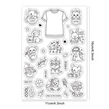 Craspire Small Animal Cool T-Shirt Clear Silicone Stamp Seal for Card Making Decoration and DIY Scrapbooking