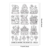 Craspire Dessert, House, Cake Clear Silicone Stamp Seal for Card Making Decoration and DIY Scrapbooking