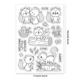 Craspire Skunk Clear Stamps Silicone Stamp Seal for Card Making Decoration and DIY Scrapbooking