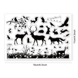 Craspire Meadow, Landscape, Deer, Rabbit, Wolf, Eagle, Bird, Rat, Insect Clear Silicone Stamp Seal for Card Making Decoration and DIY Scrapbooking