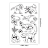 Craspire PVC Plastic Stamps, for DIY Scrapbooking, Photo Album Decorative, Cards Making, Stamp Sheets, Dinosaur Pattern, 160x110x3mm