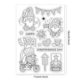 Craspire Gnome Independence Day Clear Silicone Stamp Seal for Card Making Decoration and DIY Scrapbooking