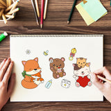 Craspire Animals, Foxes, Bears, Baby Products, Diaper Bottles, Pacifiers Clear Silicone Stamp Seal for Card Making Decoration and DIY Scrapbooking