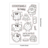 Craspire Biscuit , Milk , Expression , Word Clear Stamps Silicone Stamp Seal for Card Making Decoration and DIY Scrapbooking