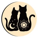 Cat Sun and Moon Wax Seal Stamps