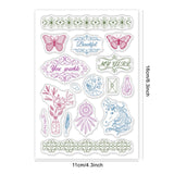 Craspire PVC Plastic Stamps, for DIY Scrapbooking, Photo Album Decorative, Cards Making, Stamp Sheets, Butterfly Pattern, 16x11x0.3cm