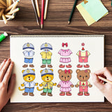 Craspire Summer Dress Up Animals Clear Silicone Stamp Seal for Card Making Decoration and DIY Scrapbooking