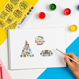 Craspire Christmas Greetings, Christmas Tree Clear Silicone Stamp Seal for Card Making Decoration and DIY Scrapbooking