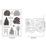 1Pc Tree PVC Plastic Stamps