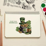 Craspire St. Patrick's Day, Blessings, Clover Clear Silicone Stamp Seal for Card Making Decoration and DIY Scrapbooking