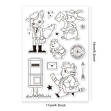 Craspire Animal, Envelope, Postman, Fox, Hamster, Rabbit, Cat Clear Silicone Stamp Seal for Card Making Decoration and DIY Scrapbooking