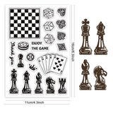 Craspire Custom PVC Plastic Clear Stamps, for DIY Scrapbooking, Photo Album Decorative, Cards Making, Chess Pattern, 160x110x3mm