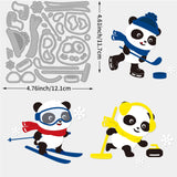 CRASPIRE Skiing, Skating, Sports, Panda, Ice Hockey, Curling, Scarf, Hat, Goggles Carbon Steel Cutting Dies Stencils, for DIY Scrapbooking/Photo Album, Decorative Embossing DIY Paper Card