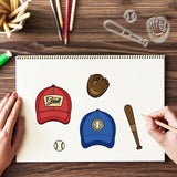 Craspire Baseball Cap, Baseball Stamp Clear Silicone Stamp Seal for Card Making Decoration and DIY Scrapbooking