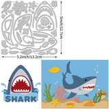 CRASPIRE Sharks, Waves, Puffer Fish, Corals, Aquatic Plants, Goldfish, Starfish, Shells Carbon Steel Cutting Dies Stencils, for DIY Scrapbooking/Photo Album, Decorative Embossing DIY Paper Card