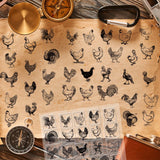 Craspire Chickens, Farm Animals, Breeds of Chickens Stamps Silicone Stamp Seal for Card Making Decoration and DIY Scrapbooking