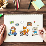 Craspire Travel, Animals, Vehicles, Maps, Suitcases Clear Silicone Stamp Seal for Card Making Decoration and DIY Scrapbooking