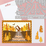 CRASPIRE Mountain Road, Trees, Bird, Autumn Carbon Steel Cutting Dies Stencils, for DIY Scrapbooking/Photo Album, Decorative Embossing DIY Paper Card