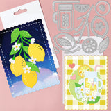 CRASPIRE Lemon, Juice, Flower, Leaves Carbon Steel Cutting Dies Stencils, for DIY Scrapbooking/Photo Album, Decorative Embossing DIY Paper Card