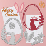 CRASPIRE Easter Egg Frame Carbon Steel Cutting Dies Stencils, for DIY Scrapbooking/Photo Album, Decorative Embossing DIY Paper Card