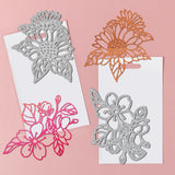 CRASPIRE Flowers Carbon Steel Cutting Dies Stencils, for DIY Scrapbooking/Photo Album, Decorative Embossing DIY Paper Card