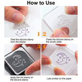 Craspire Clear Silicone Stamp Seal for Card Making Decoration and DIY Scrapbooking, Including Baby, Moon, Cradle