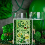 Craspire St. Patrick's Day, Four Leaf Clover Clear Stamps Silicone Stamp Seal for Card Making Decoration and DIY Scrapbooking