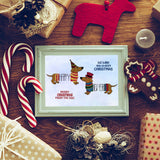 Craspire Christmas Dog, Greeting, Dachshund Dog Clear Stamps Silicone Stamp Seal for Card Making Decoration and DIY Scrapbooking