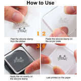 Craspire Cat and Word Clear Silicone Stamp Seal for Card Making Decoration and DIY Scrapbooking