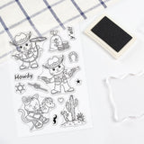 Craspire Animal, Cowboy, Cat, Cactus, Horse Clear Silicone Stamp Seal for Card Making Decoration and DIY Scrapbooking