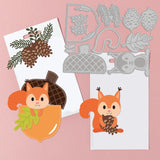 CRASPIRE Pine Cones, Thanksgiving Carbon Steel Cutting Dies Stencils, for DIY Scrapbooking/Photo Album, Decorative Embossing DIY Paper Card