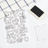 Craspire Back to School Season, Animals, School Bus, School Bag, Globe Clear Silicone Stamp Seal for Card Making Decoration and DIY Scrapbooking