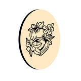 Peach Oval Wax Seal Stamps