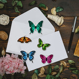 Craspire PVC Plastic Stamps, for DIY Scrapbooking, Photo Album Decorative, Cards Making, Stamp Sheets, Butterfly Pattern, 160x110x3mm