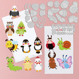 CRASPIRE Combination Animals Carbon Steel Cutting Dies Stencils, for DIY Scrapbooking/Photo Album, Decorative Embossing DIY Paper Card